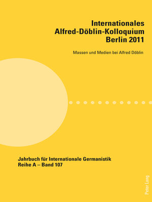 cover image of Internationales Alfred-Döblin-Kolloquium- Berlin 2011